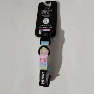 Sassy Wolf - Multicolored Dog Collar (S) NWT